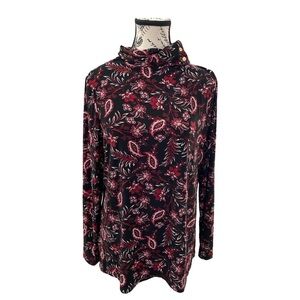 Jones New York Long Sleeve Floral Paisley Turtleneck Top NWT Size M